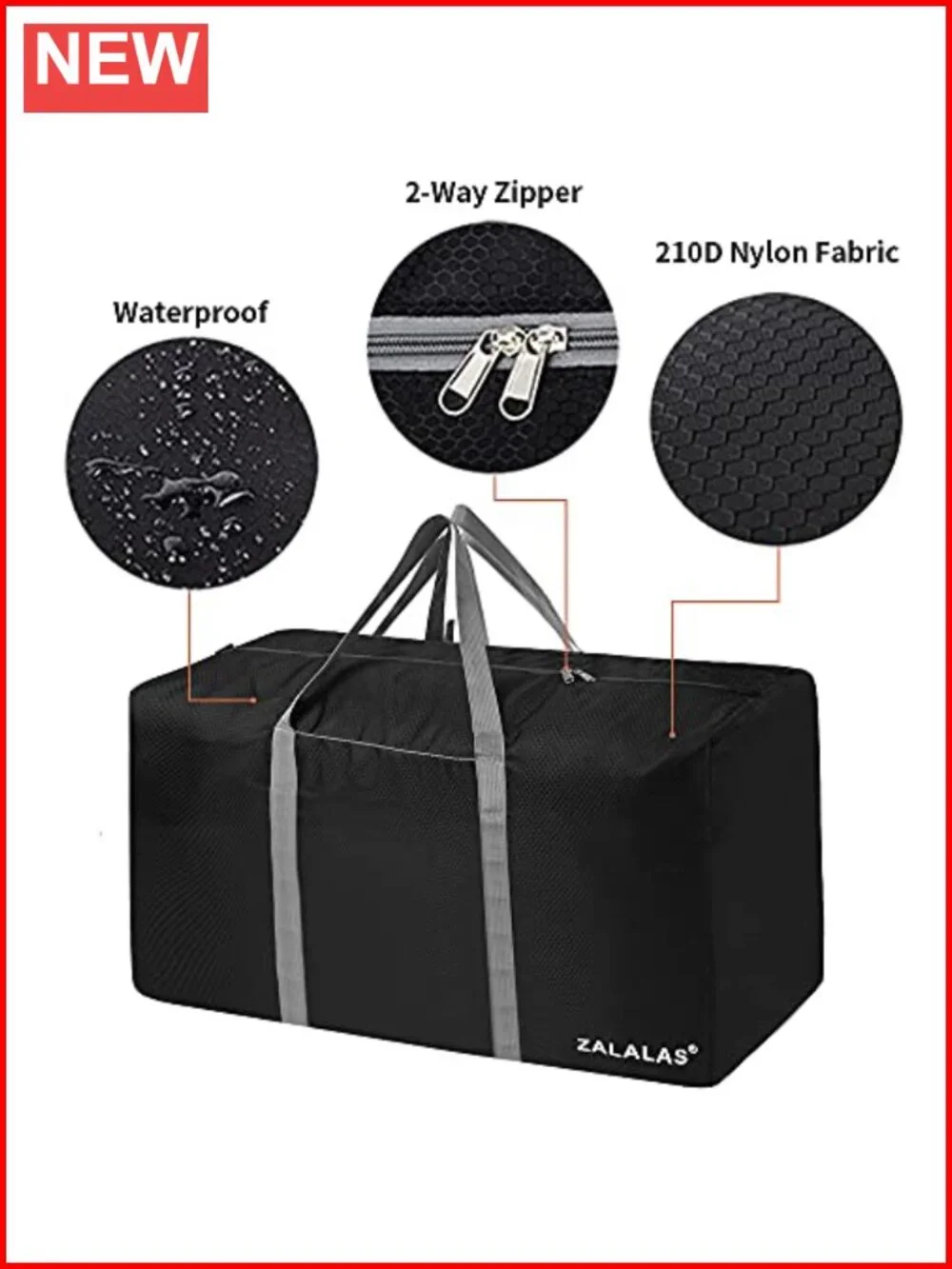 Extra Large 96L Waterproof Travel Duffel Bag Lightweight Foldable